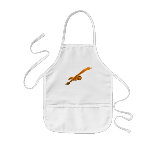 Oranje Eagle Kinder Schort (Voorkant)