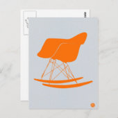 Oranje Eames voorzitter Briefkaart (Voorkant / Achterkant)