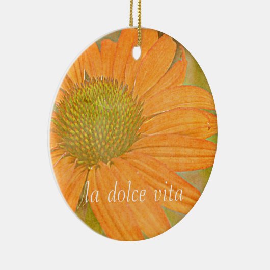 Oranje Echinacea Art Dolce Vita Ornament (Rechts)