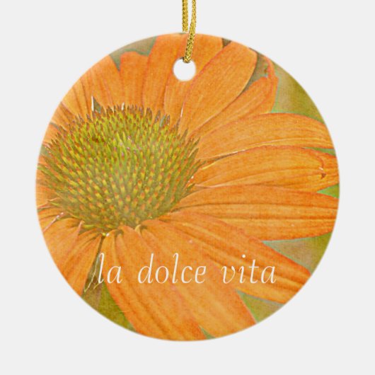 Oranje Echinacea Art Dolce Vita Ornament (Voorkant)