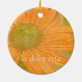 Oranje Echinacea Art Dolce Vita Ornament (Achterkant)