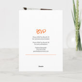 Oranje Edgy Abstract Torn Foto Afstuderen (Achterkant)