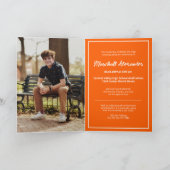 Oranje Edgy Abstract Torn Foto Afstuderen (Binnen)