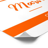 Oranje Edgy Abstract Torn Foto Afstuderen Poster (Hoek)