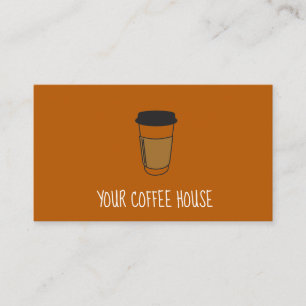 Oranje Editable Coffee Stamp loyalty-kaart Klantenkaartje