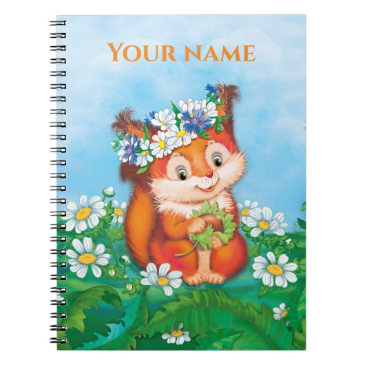 oranje eekhoorn notitieboek (Voorkant)