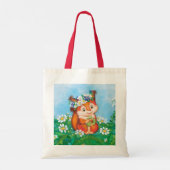 oranje eekhoorn tote bag (Achterkant)