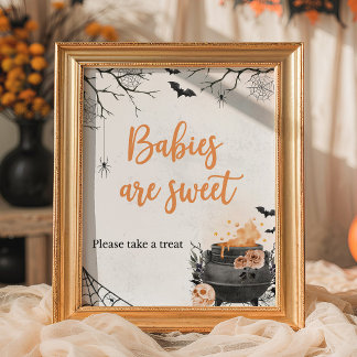 Oranje Een Baby Brouwt Babies zijn Lief Bord Poster