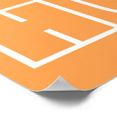 Oranje één Race Human Quote Text Poster (Hoek)