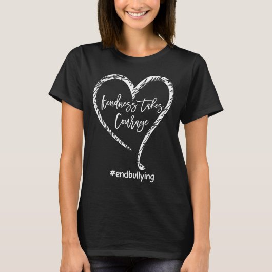 Oranje Eendag tegen pesterijen verspreid T-shirt (Voorkant)