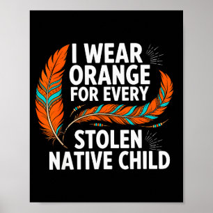 Oranje Eenheidsdag Elke Kind Inheemse Amerikaanse Poster
