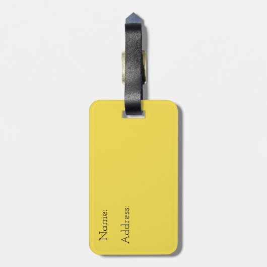 Oranje eenhoorn bagagelabel (Achterkant verticaal)