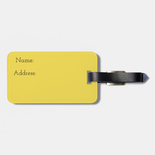 Oranje eenhoorn bagagelabel (Achterkant horizontaal)