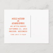 Oranje Eenvoudig Deco Chic sparen het Briefkaart v (Achterkant)