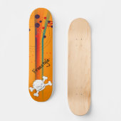 Oranje eenvoudig ontwerp persoonlijk skateboard (Voorkant)