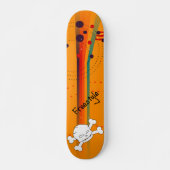 Oranje eenvoudig ontwerp persoonlijk skateboard (Voorkant)