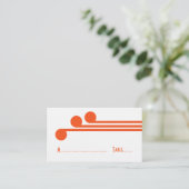 Oranje eenvoudige deco-grafische kaart plaatskaartje (Staand voorkant)