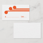 Oranje eenvoudige deco-grafische kaart plaatskaartje (Voorkant / Achterkant)