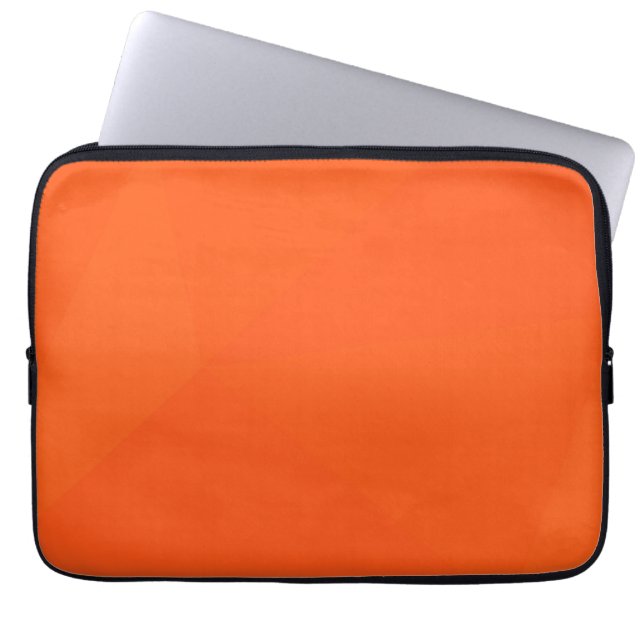 Oranje, eenvoudige, moderne, coole, trendmatige ge laptop sleeve (Voorkant)