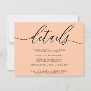 Oranje eenvoudige moderne foto's met eigen foto's RSVP kaartje