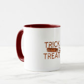 Oranje eenvoudige truc of dreiging Mok (Voorkant links)