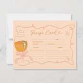 Oranje eerste Spritz Vrijgezellenfeest Recept Kaar Kaart (Voorkant)