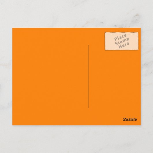 Oranje Effen Kleur Ansichtkaart Briefkaart (Achterkant)