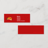 Oranje egel-profielkaart mini visitekaartje (Voorkant / Achterkant)