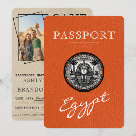 Oranje Egypte Paspoort Tro Save The Date