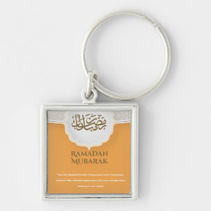 Oranje Eid Mubarak Sleutelhanger