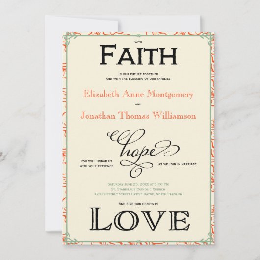 Oranje eik wordt uitgenodigd voor een uitnodiging (Voorkant)