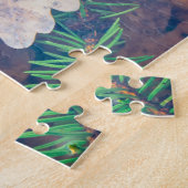 Oranje eikenbladeren onder water legpuzzel (Zijkant)