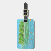 Oranje Eiland Bagagelabel (Voorkant verticaal)