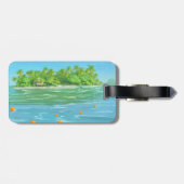 Oranje Eiland Bagagelabel (Achterkant horizontaal)