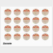 Oranje Elegant Deco Dank jullie Stickers (Vel)