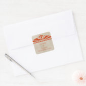 Oranje Elegant Deco Wedding Stickers (Envelop)