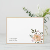 Oranje Elegant Flowers Wreatvakantiekaart Kaart (Staand voorkant)