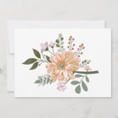 Oranje Elegant Flowers Wreatvakantiekaart Kaart (Achterkant)