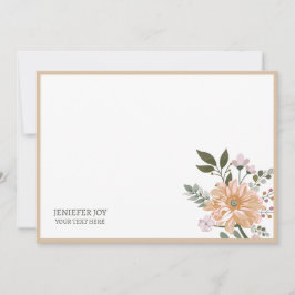 Oranje Elegant Flowers Wreatvakantiekaart Kaart