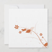 ORANJE ELEGANT LINEN WEDDING Invitation Kaart (Achterkant)
