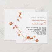 ORANJE ELEGANT LINEN WEDDING Invitation Kaart (Voorkant / Achterkant)