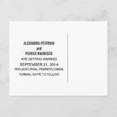 Oranje Elegant Quatrefoil Save the Date Briefkaart (Achterkant)