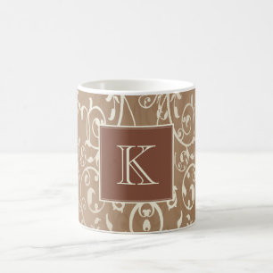 Oranje Elegante Floury Monogram Mok