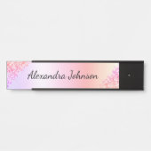 Oranje Elegante Moderne Professionele Kantoor Deurbordje (Voorkant)