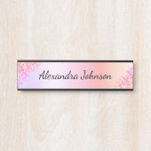 Oranje Elegante Moderne Professionele Kantoor Deurbordje (Voorkant)