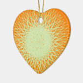 oranje elektrisch licht keramisch ornament (Links)