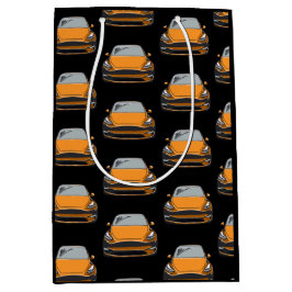 Oranje Elektrische Voertuig SUV Auto Zwarte Achter Medium Cadeauzakje