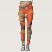 Oranje en Amber Artsy Leggings (Voorkant)