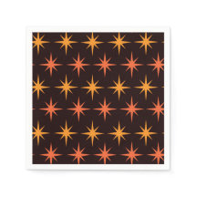 Oranje en Amber Starburst Mid Century Modern