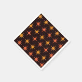 Oranje en Amber Starburst Mid Century Modern Servet (Hoek)